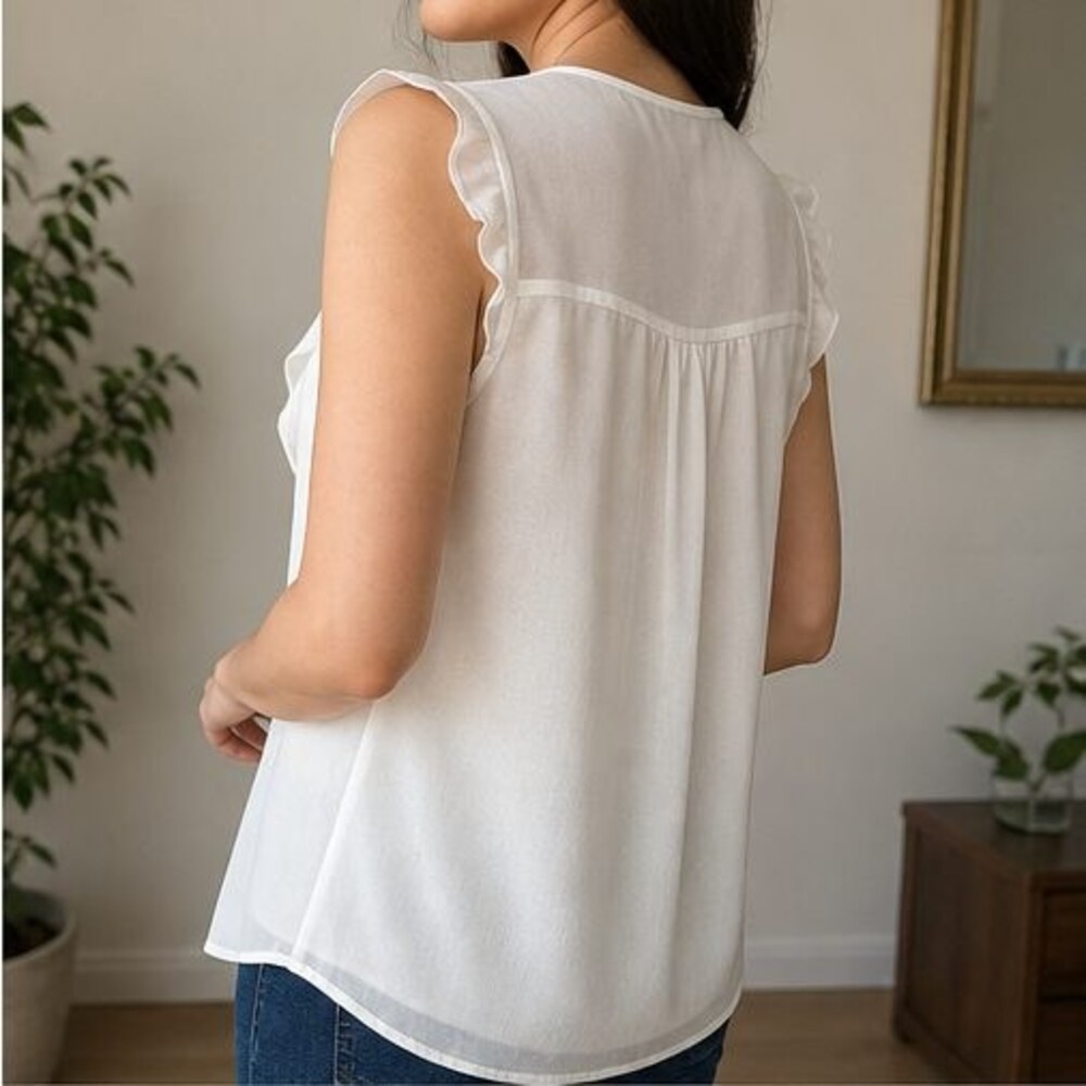 Ivory Wrap Blouse - Picture 3 of 6